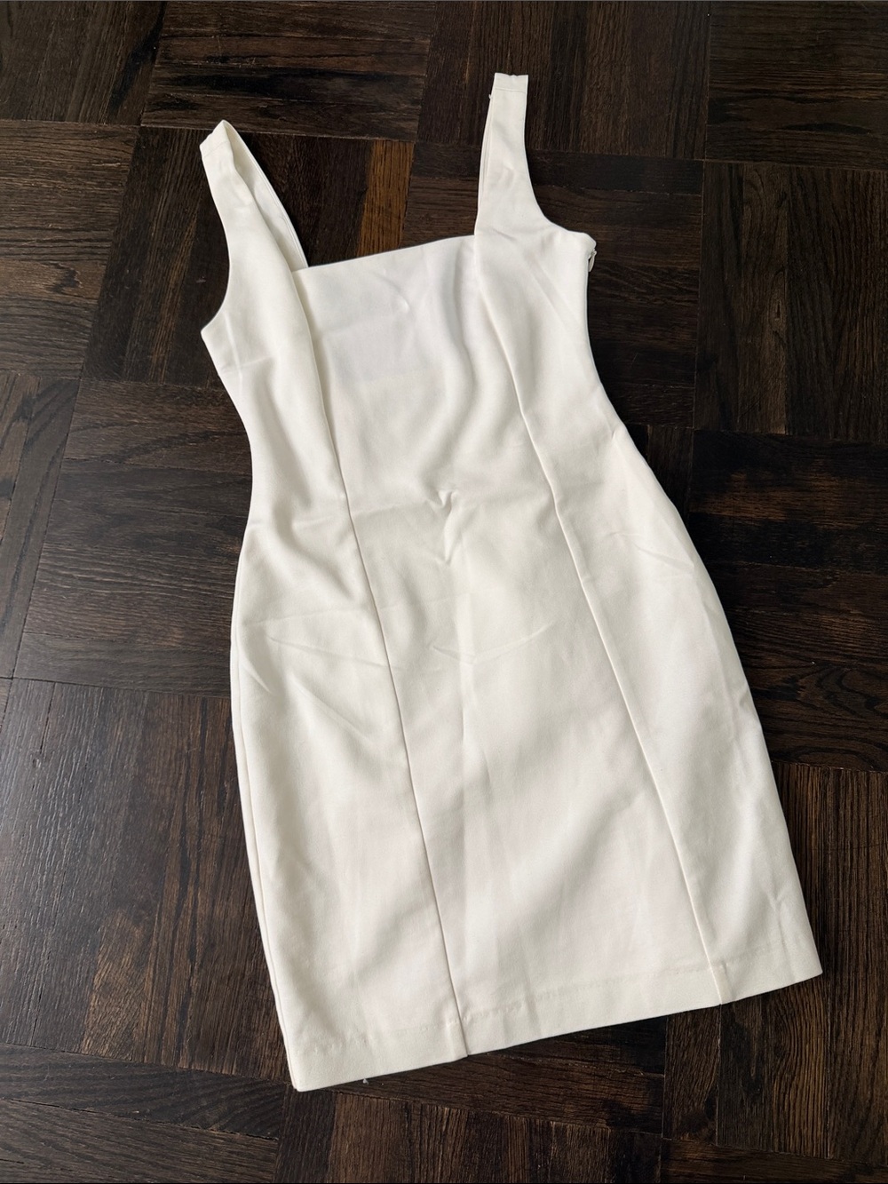 Used Zara Women’s White Square-Neck Dress Low Back Size S